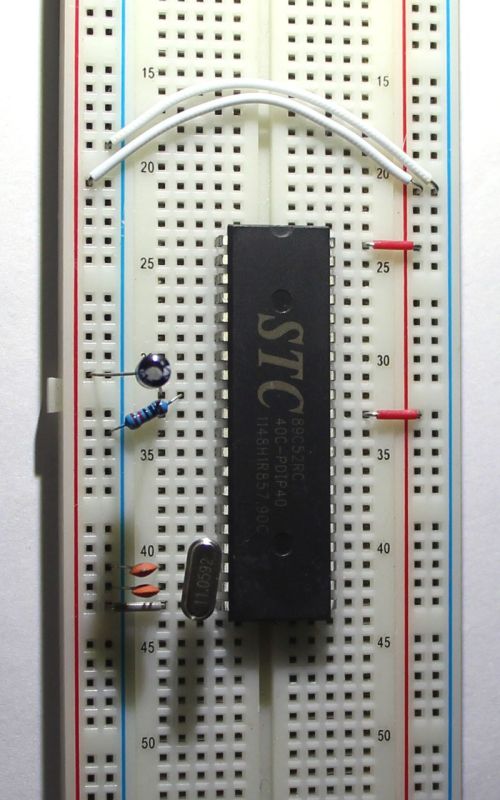 单片机小白学步(8) 用面包板搭建实验电路