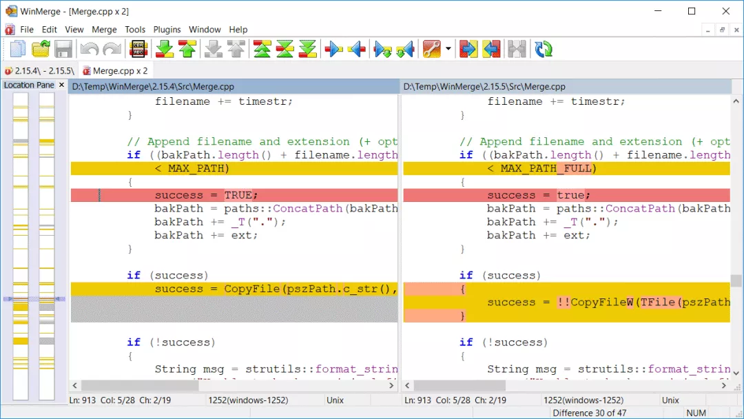 “单片机编程如何查看版本之间代码的不同：代码比较工具”