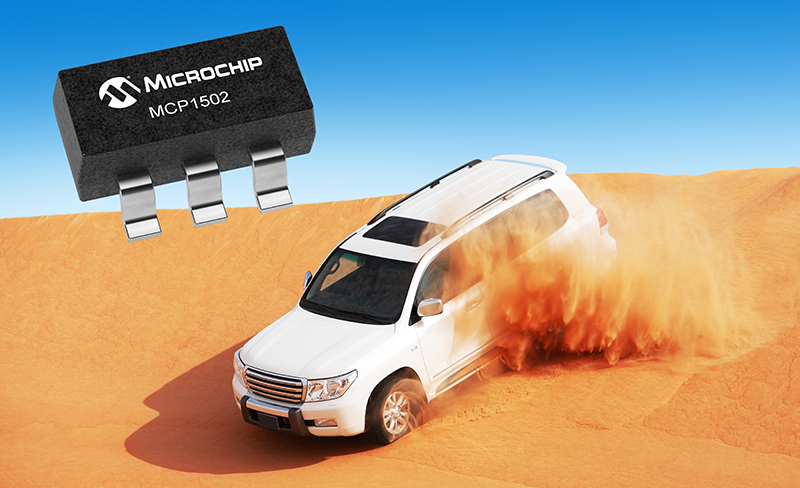 “Microchip发布高精度电压基准IC，为适应更大工作温度范围的汽车应用提供极低漂移量"