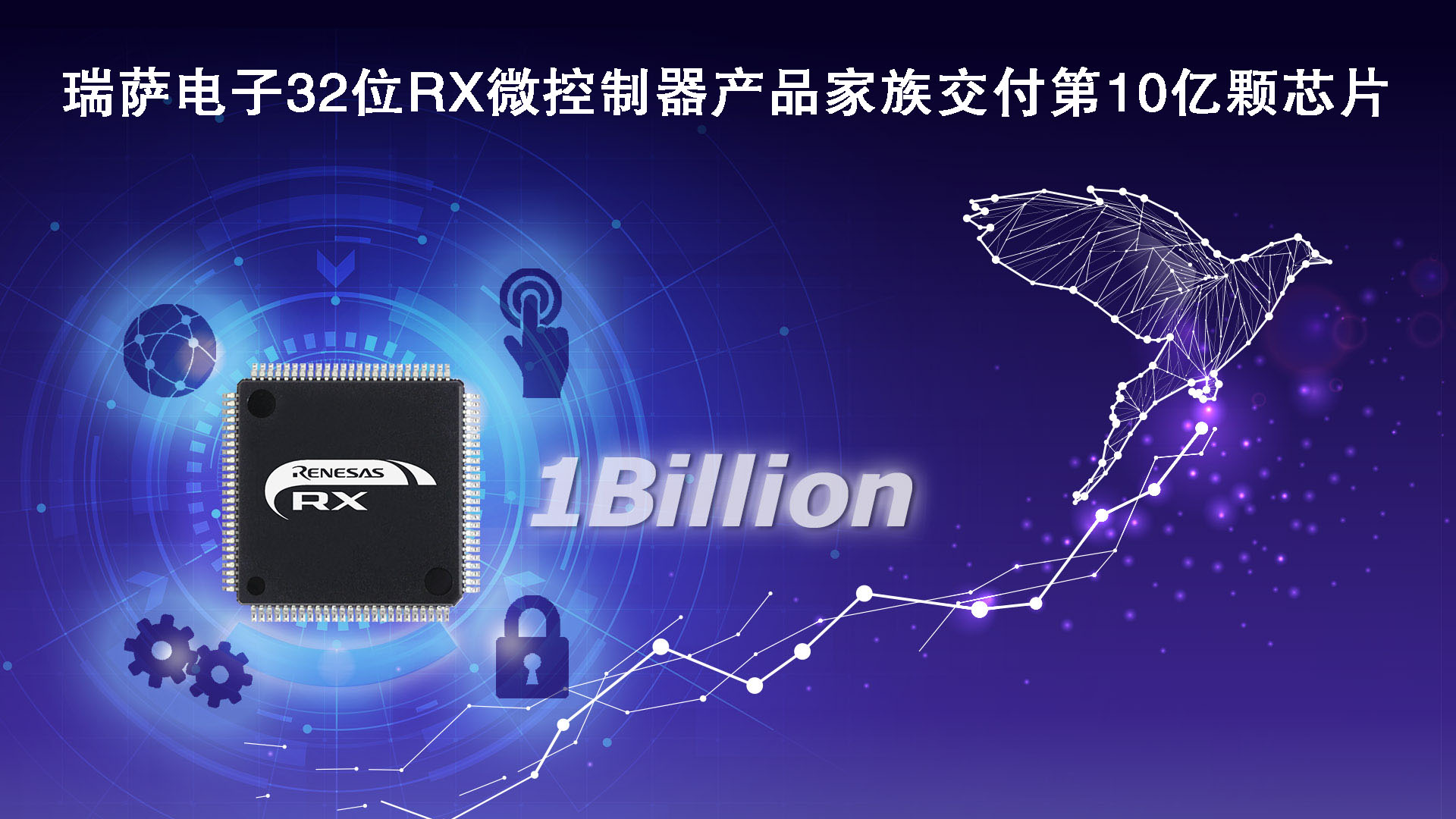 “瑞萨电子32位RX微控制器产品家族交付第10亿颗芯片"