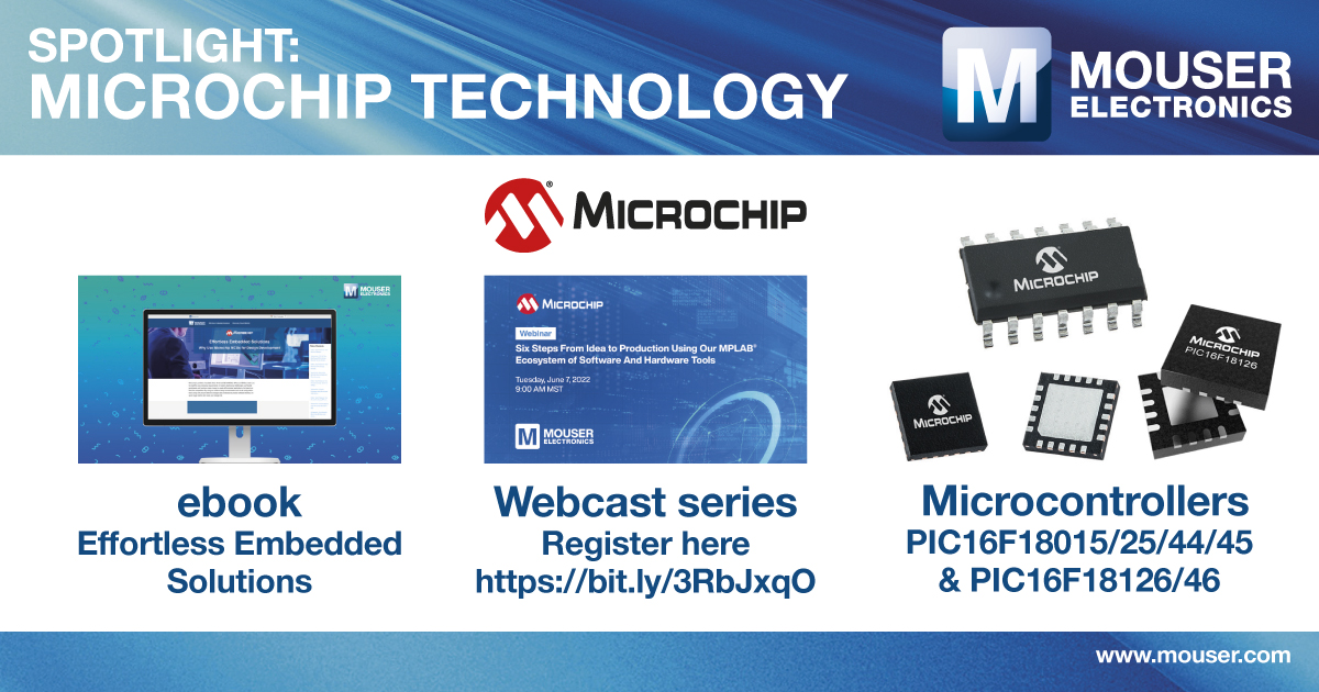 “贸泽推出各种Microchip创新MCU解决方案